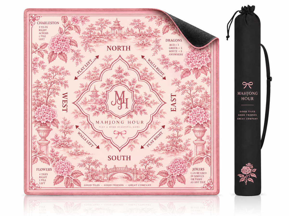 Blush Chinoiserie American Mahjong Playing Mat