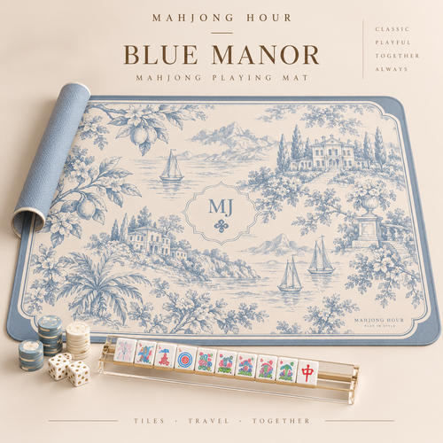 Blue Manor Mahjong Playing Mat