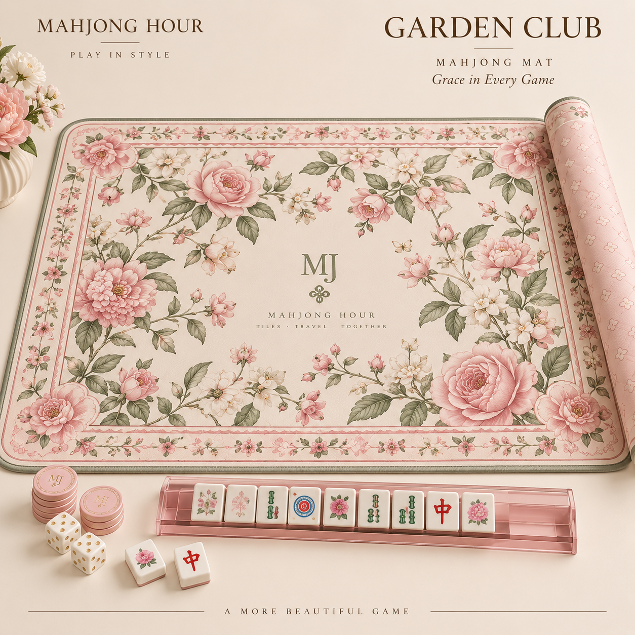 Garden Club Mahjong Playing Mat